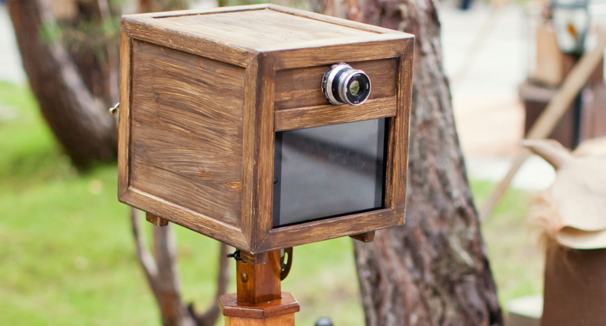 Wooden Open Air Photo Booth